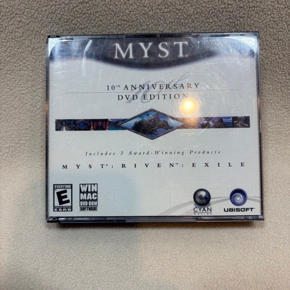 Myst 10th Anniversary DVD Edition PC Mac 3 Game Set Riven Exile Ubisoft 2003